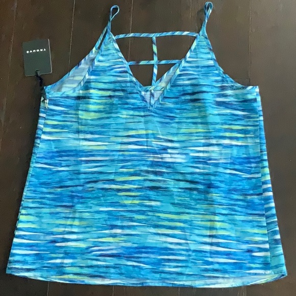 New Trouve women’s Abstract Camisole top, Blue S - Picture 2 of 2